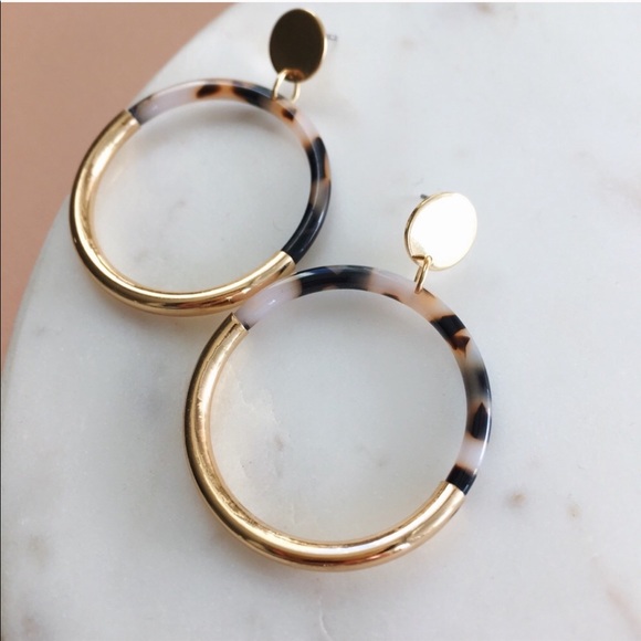 ELLA Circular Drop Earrings - Picture 2 of 3